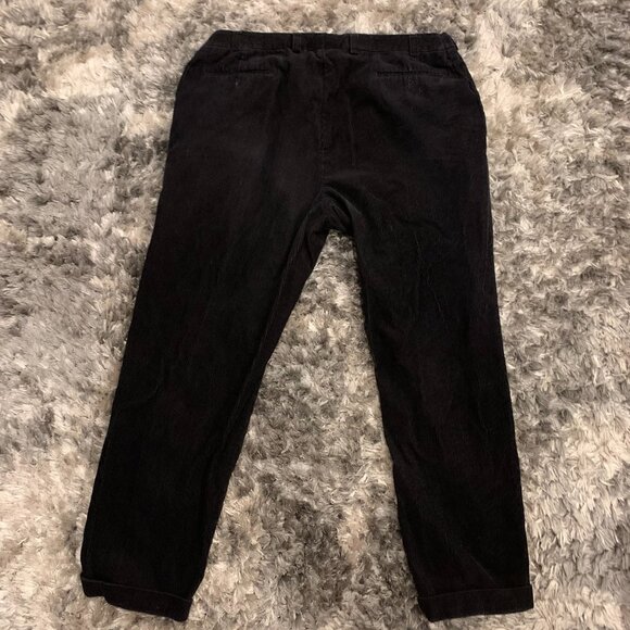 NEWBRIDGE Corduroy Pant 42x32 Black Pleated Straight Chino RN83427 - Picture 6 of 6
